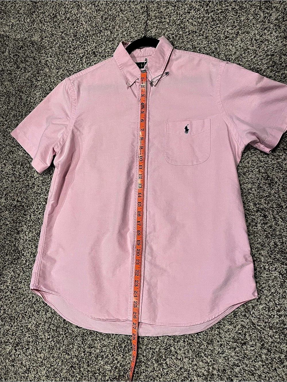 Ralph Lauren Short-Sleeve Oxford Shirt Men's Pink Button Down Large - Picture 2 of 5